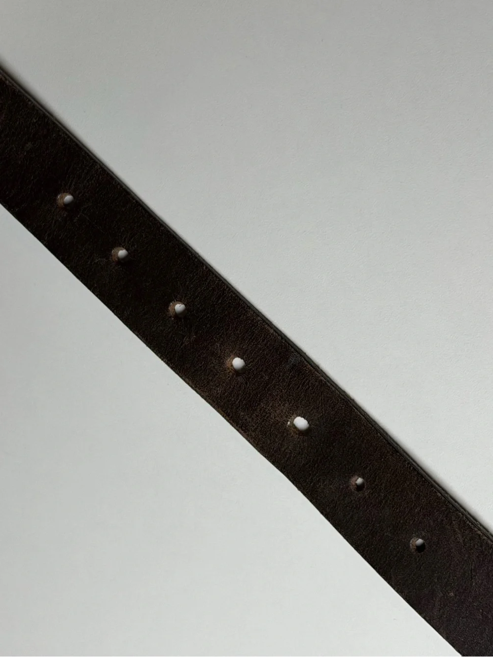 RICHARDS Fine Attire Genuine Leather Made in USA Brown Belt Antique Metal Buckle